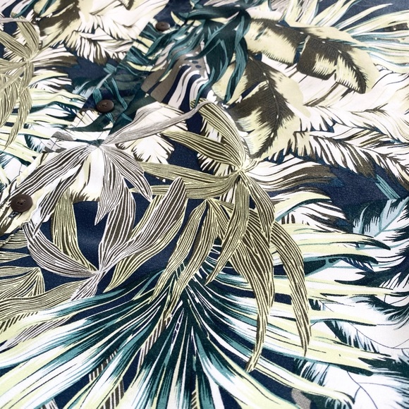 Amnesia Tropical Print Casual Button Down Shirt - Picture 8 of 11